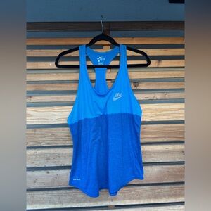 Nike Women's Two-Tone Blue Tank Top